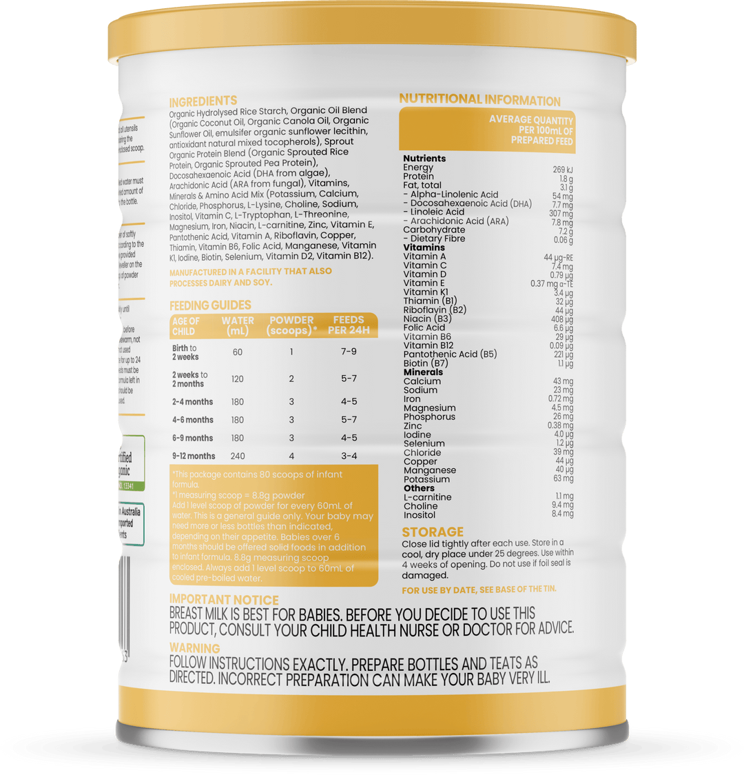 Infant Formula - Sprout Organic