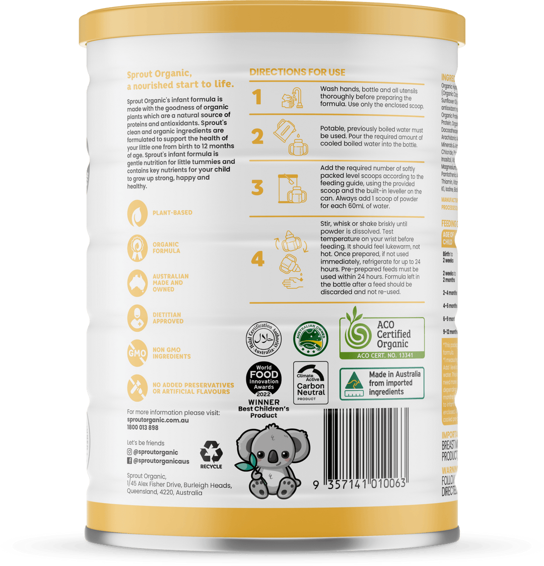 Infant Formula - Sprout Organic