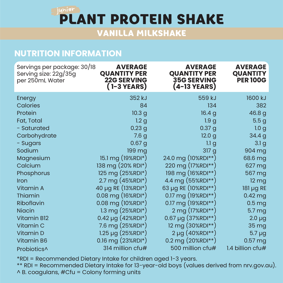 Junior Plant Protein Shake Sachets - Sprout Organic
