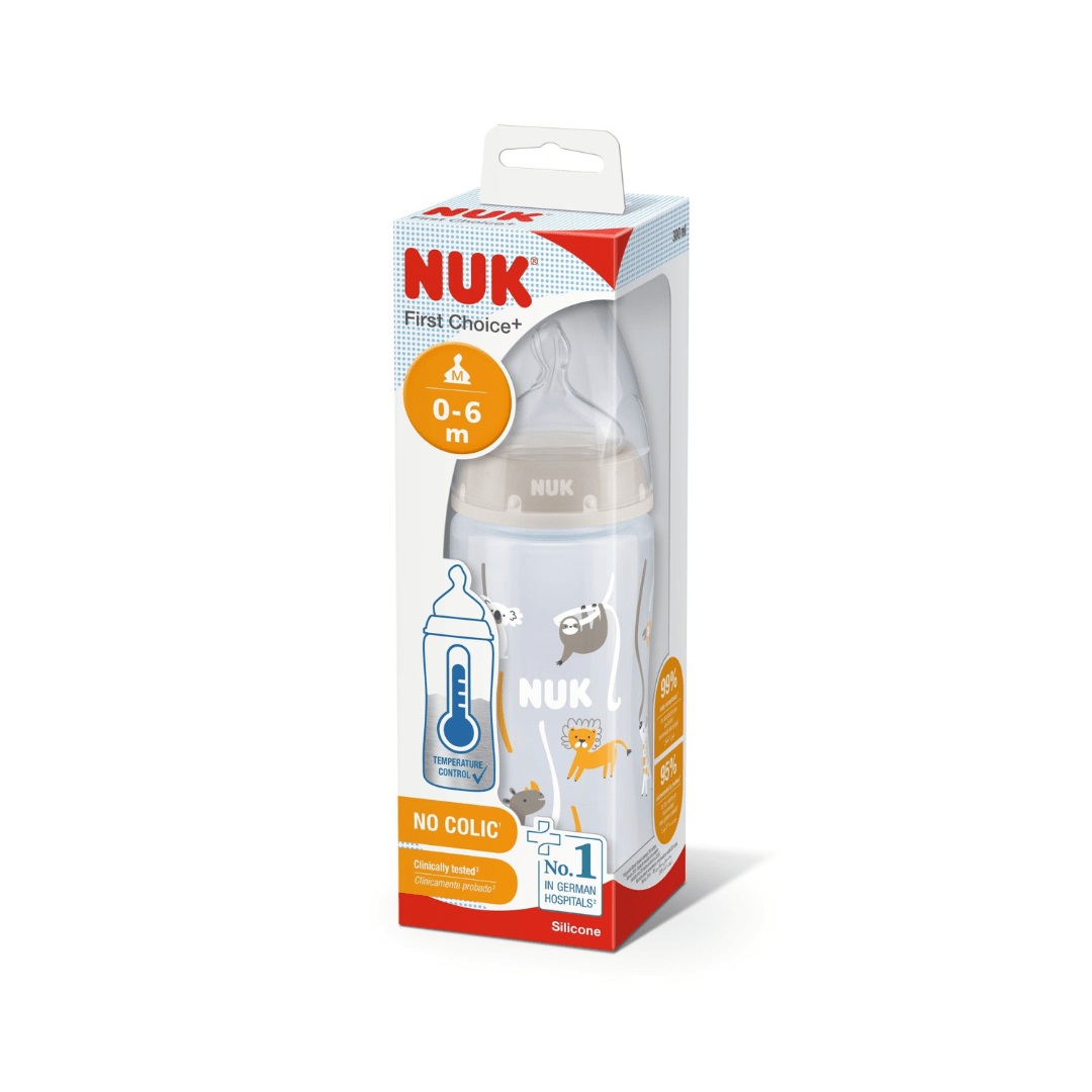 NUK First Choice Bottle: No Colic + Temperature Control 0 - 6 Months - Sprout Organic